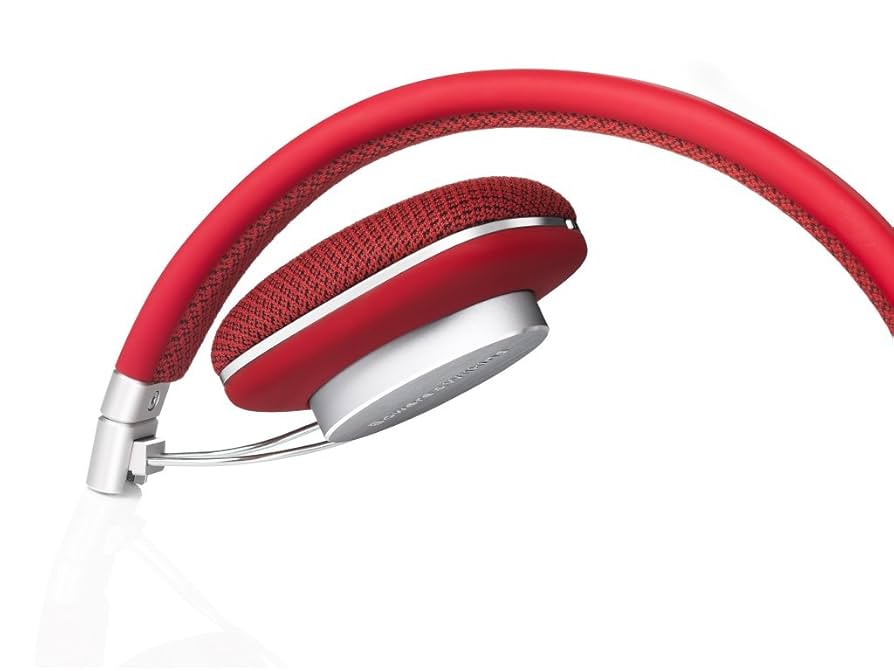 Bowers & Wilkins P3 レッド 有線ヘッドホン Amazon.co.jp: Bowers & Wilkins P3 On Ear Headphones - Red